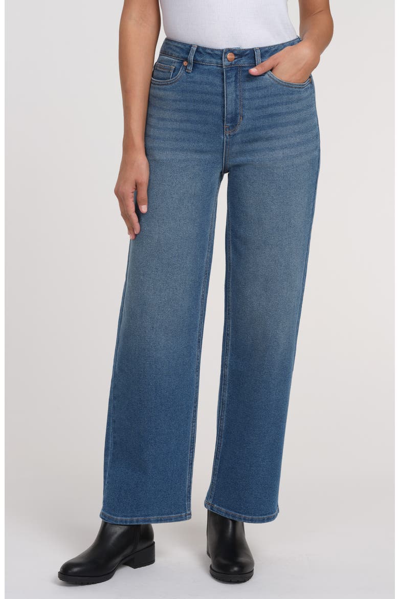 Soliel '90s Mid Rise Straight Leg Jeans, Main, color, MEDIUM WASH