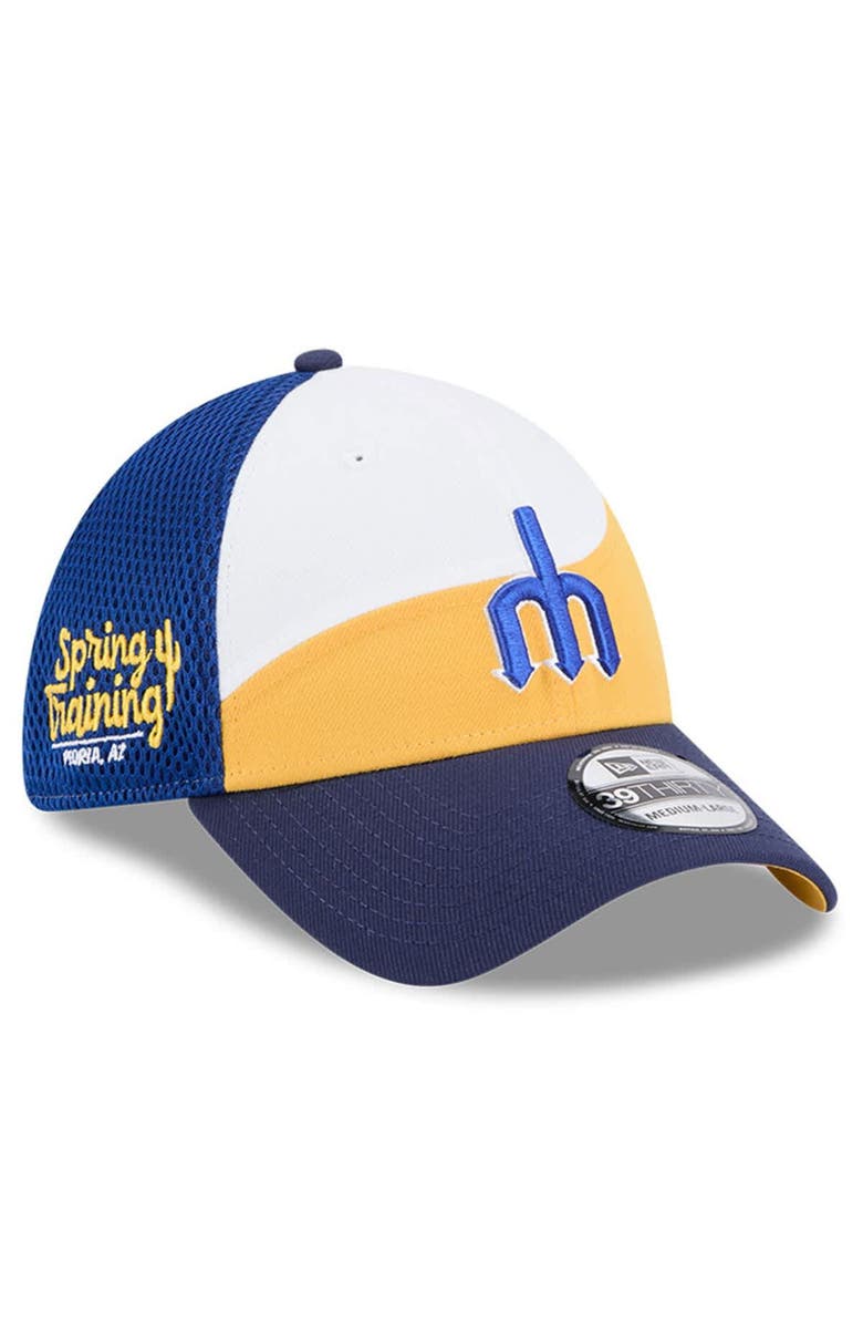 New Era Men's New Era  Gold/Blue Seattle Mariners 2025 Spring Training 39THIRTY Flex Hat, Alternate, color, 