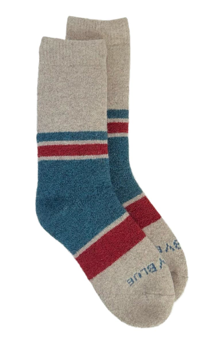 United By Blue Cushioned Wool & Yak Blend Crew Socks, Alternate, color, Oatmeal