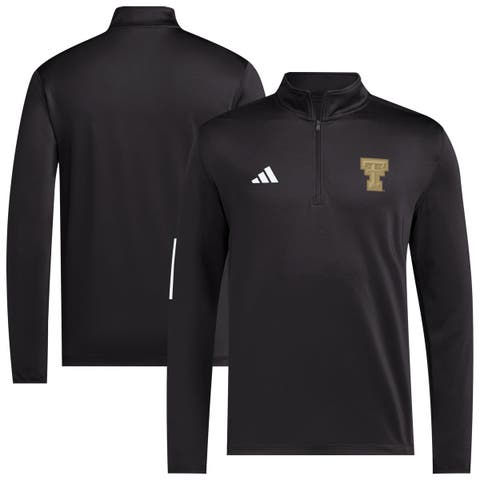 Men's adidas Black Texas Tech Red Raiders Half-Zip Golf Jacket