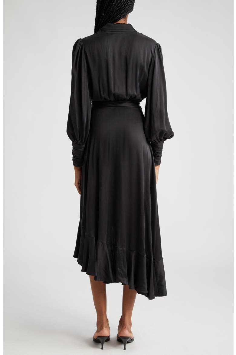 zimmermann silk wrap midi dress silk wrap midi dress ZIMMERMANN Silk Wrap Midi Dress | Blue