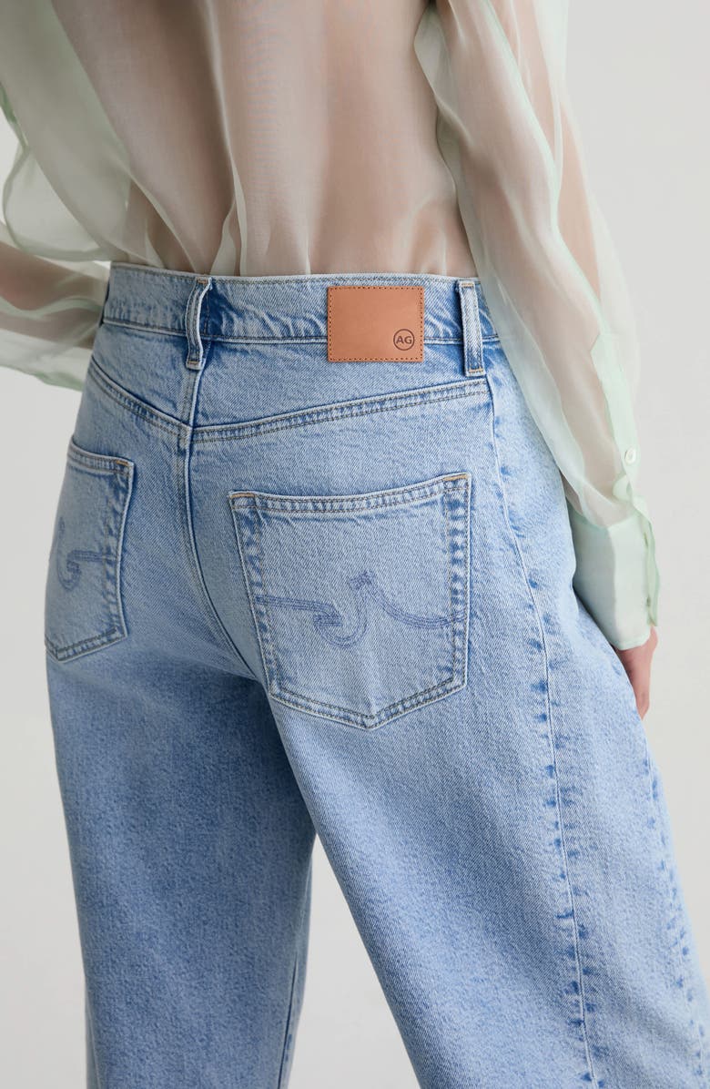 AG Hattie High Waist Ankle Barrel Leg Jeans, Alternate, color, Gold Country