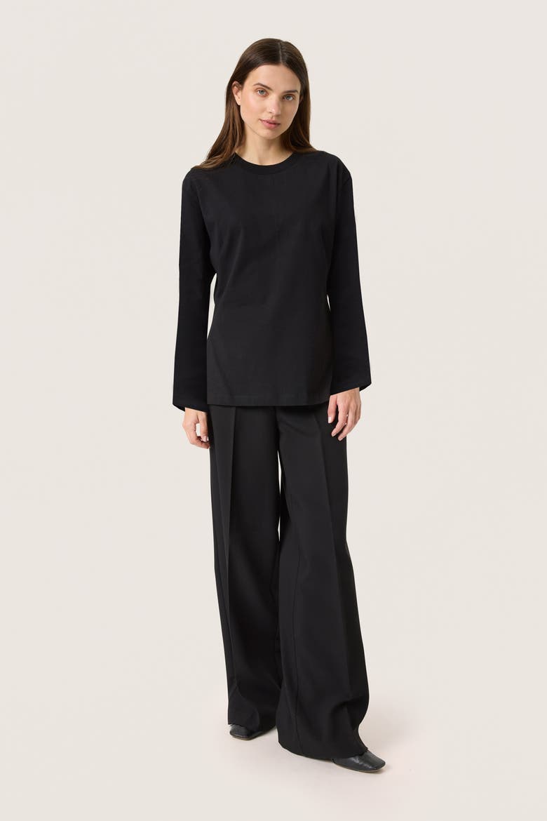 Coreen Long Sleeve A-line Fit T-Shirt, Alternate, color, Black