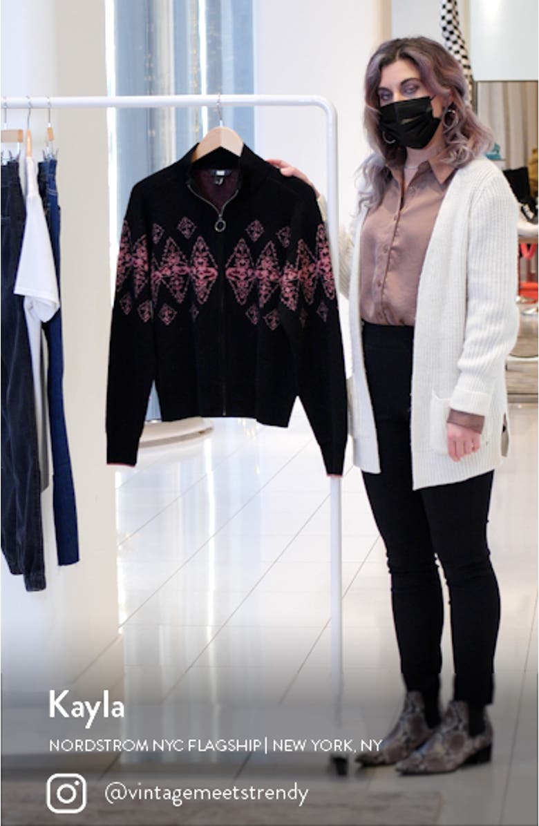 Fabienne Wool Blend Zip-Up Sweater, sales video thumbnail