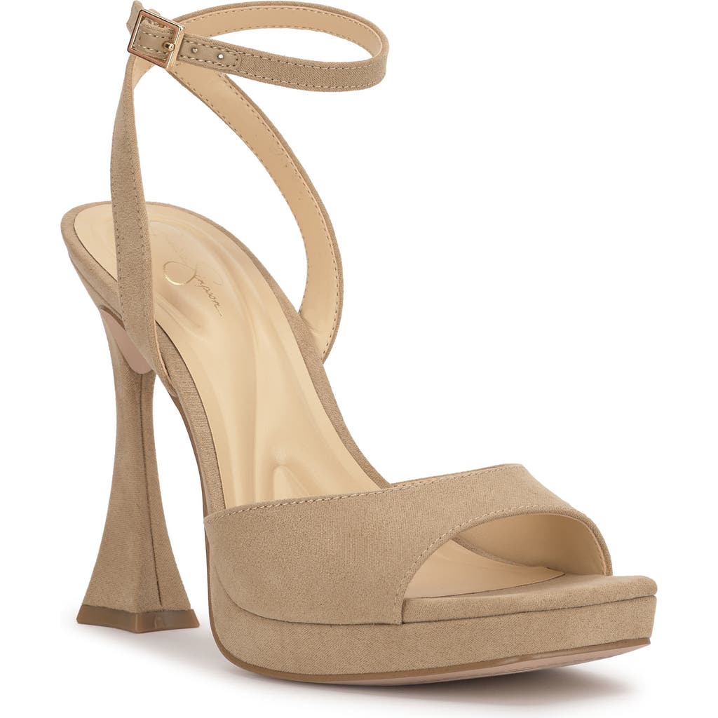 Jessica Simpson Jixte Ankle Strap Platform Sandal In Brown