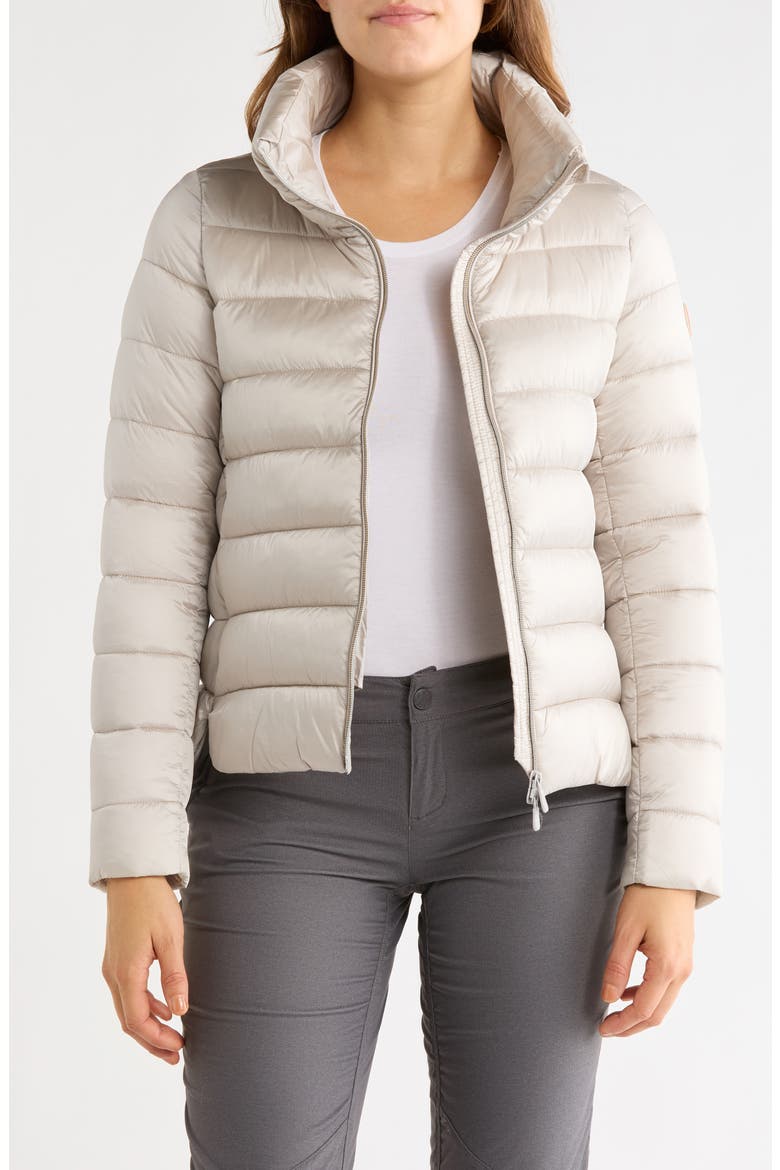 Lea Quilted Water Repellent Puffer Jacket, Alternate, color, RAINY BEIGE