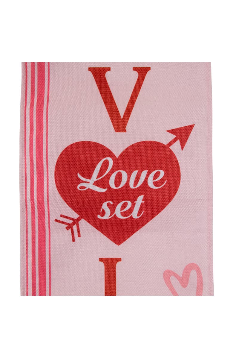 Northlight Set of 2 Pink "Welcome" and "Happy Valentine's Day" Outdoor Door Banners 71", Alternate, color, Pink