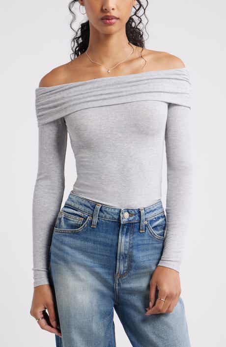 BP. Rib Off the Shoulder Top