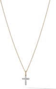 David Yurman Cable Collectibles® Cross Necklace in 18K Yellow Gold & Diamonds, 17mm