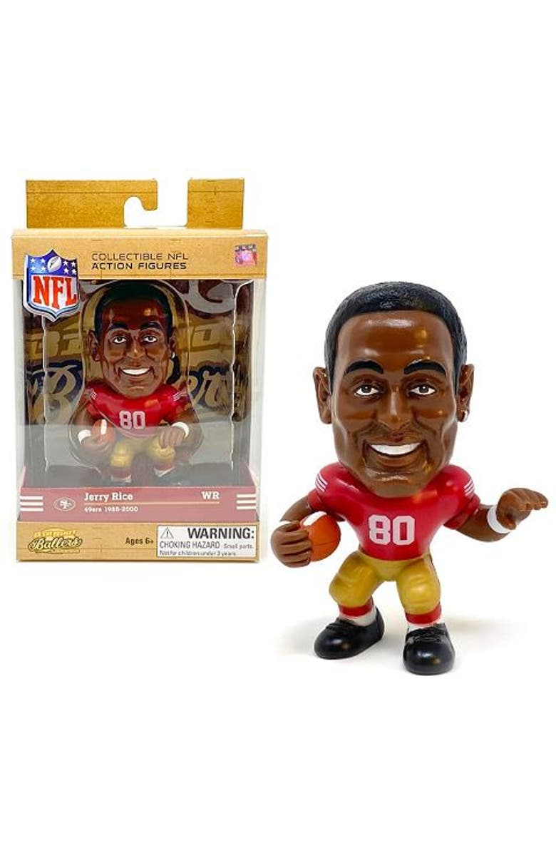 PARTY ANIMAL Jerry Rice (San Francisco 49ers) NFL Legends Big Shot Ballers 5" Figure, Main, color, Multi-Color