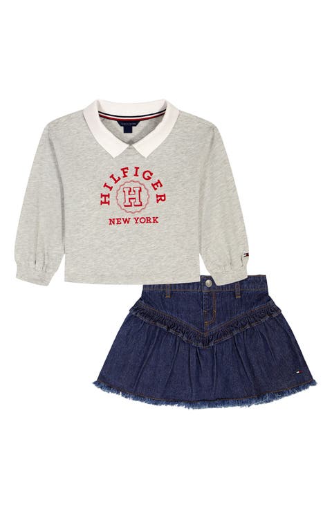 Logo Long Sleeve Top &amp; Skirt Set (Baby)