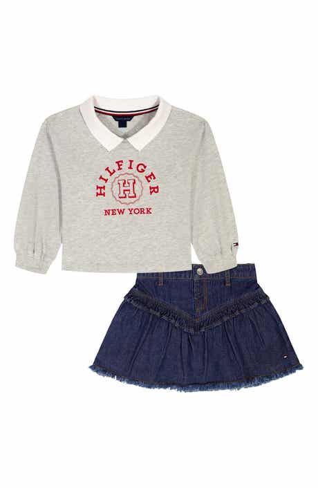 Tommy Hilfiger Logo Long Sleeve Top & Skirt Set