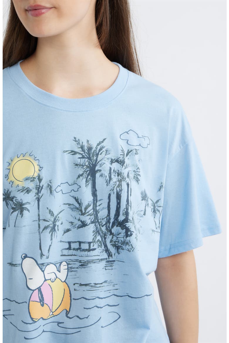 Snoopy Graphic T-shirt, Alternate, color, LIGHT BLUE