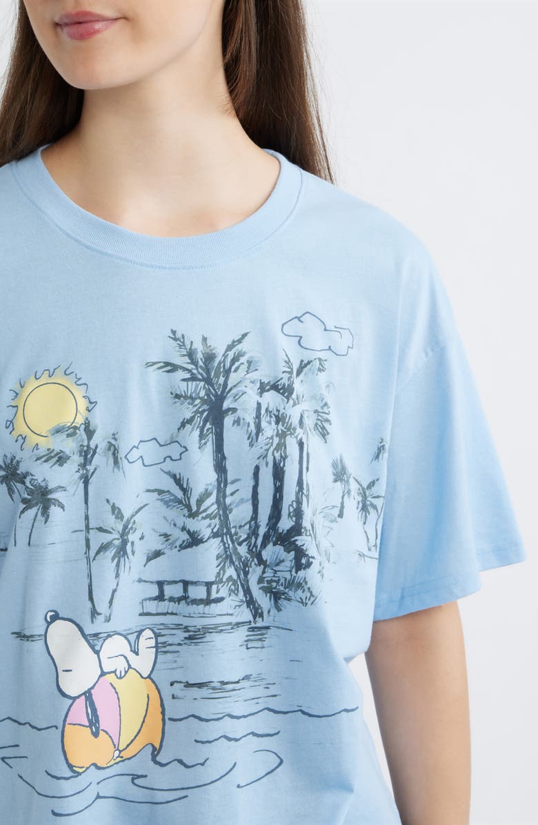 Vinyl Icons Snoopy Graphic T-shirt, Alternate, color, Light Blue