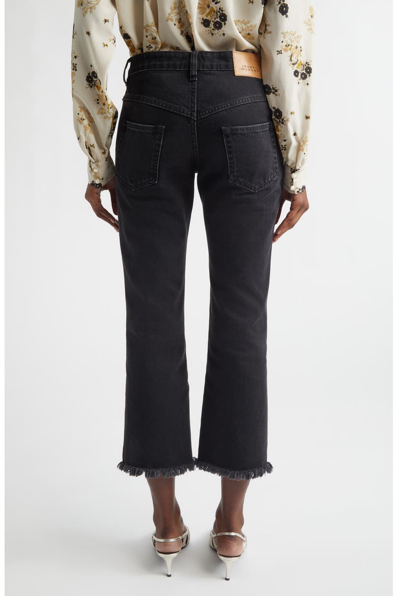 Ombella Fray Hem Crop Jeans, Alternate, color, FADED BLACK