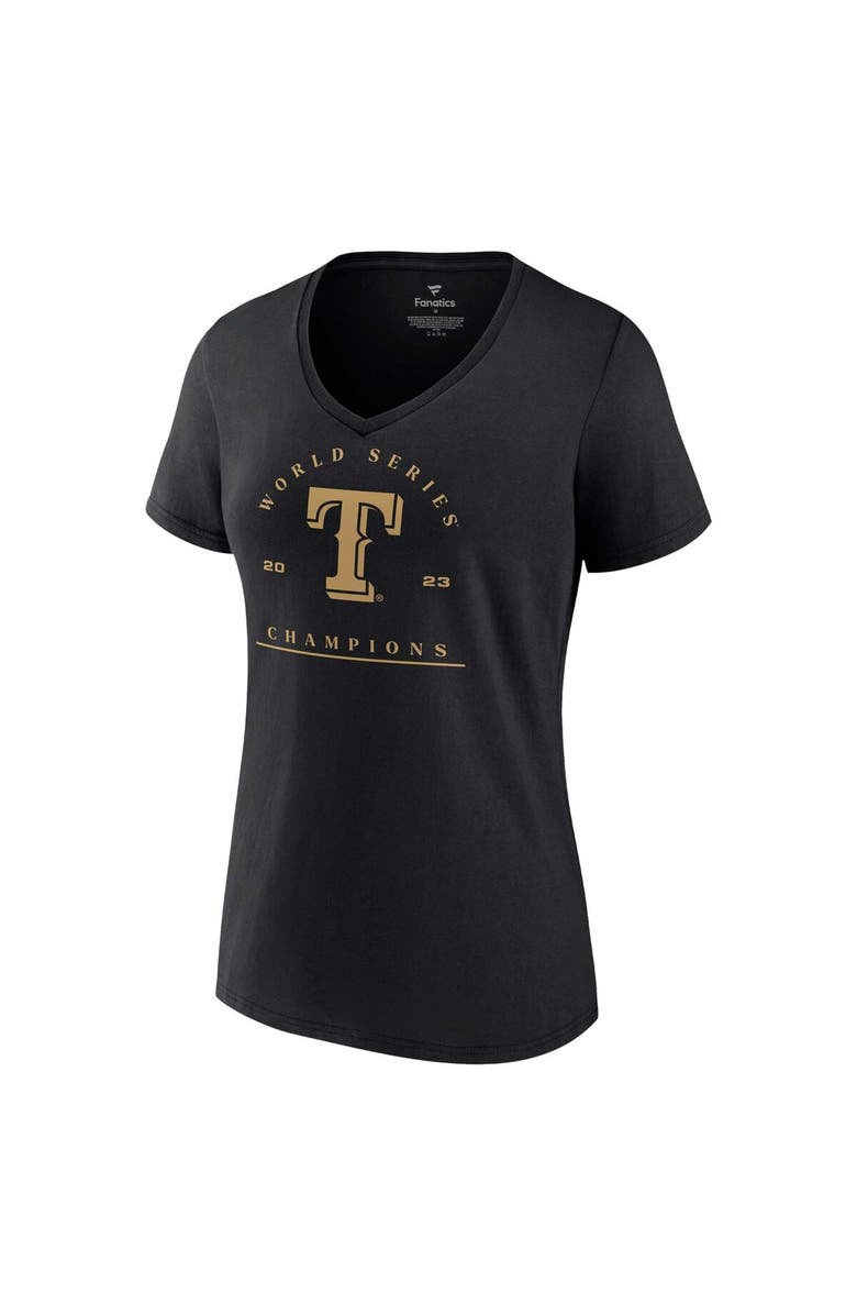 FANATICS Women's Fanatics Branded Adolis Garcia Black Texas Rangers 2023 World Series Champions Plus Size Name & Number V-Neck T-Shirt, Alternate, color, 
