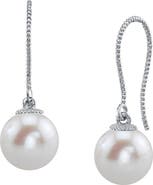 The Pearl Source 14K Gold Freshwater Pearl Cindy Earrings