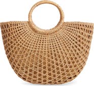 Malibu Skye Woven Straw Satchel