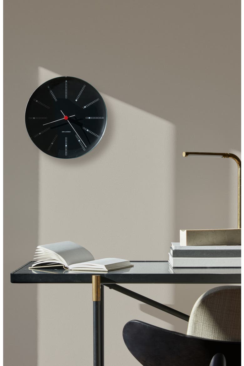 Bankers Wall Clock, Large, Alternate, color, Black