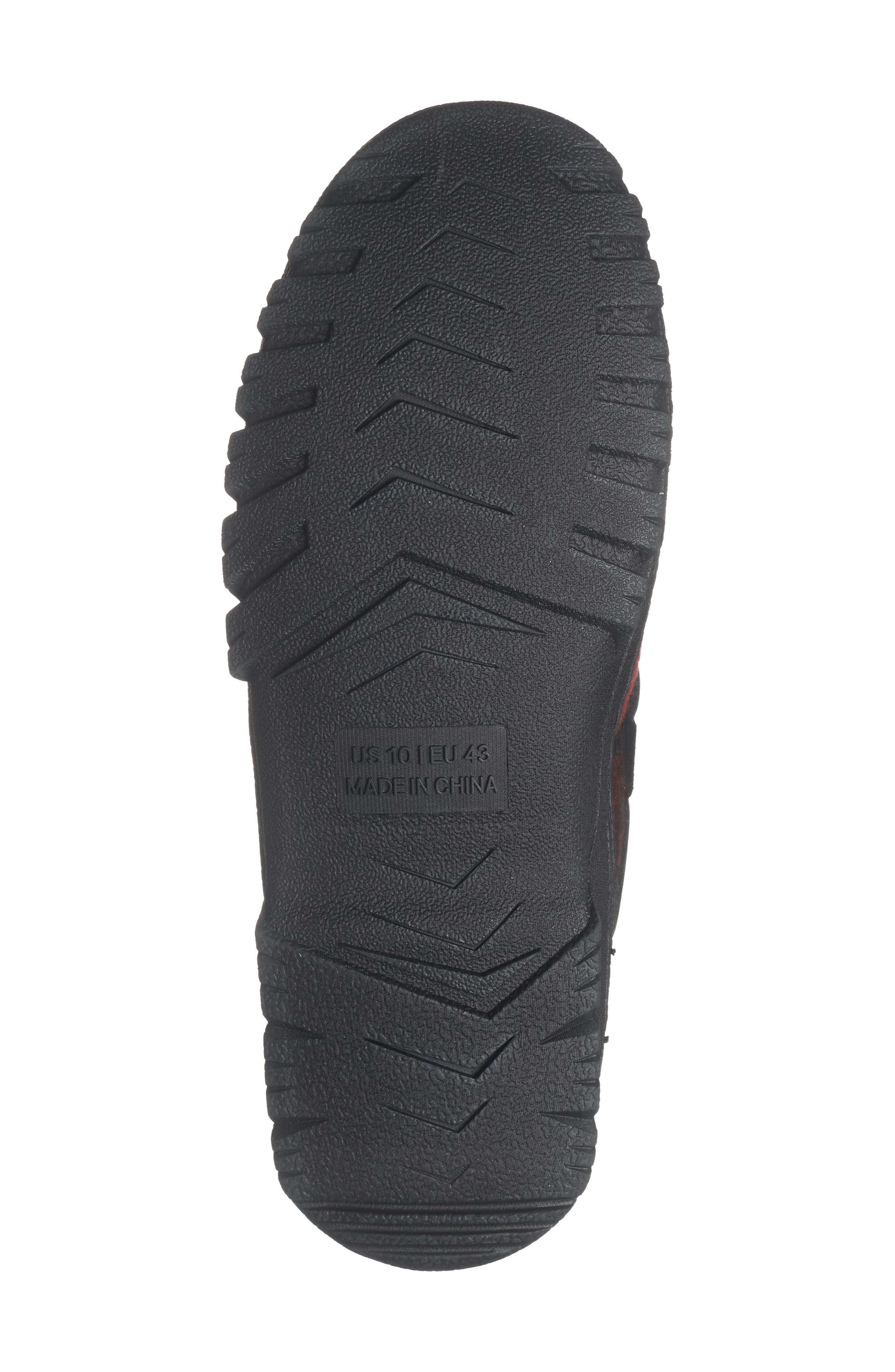 EZ Feet Fleece Lined Slipper, Alternate, color, Red/ Black Buffalo Check