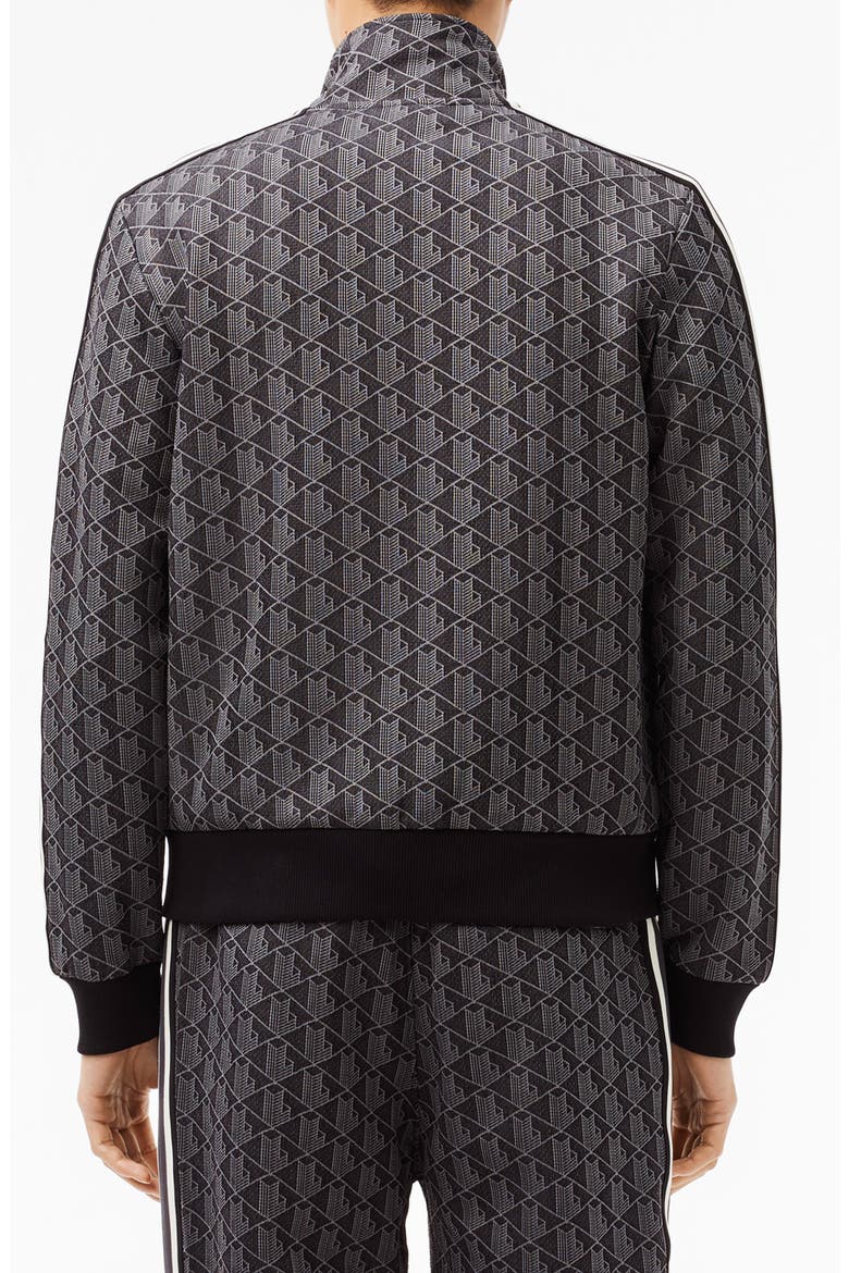 Logo Monogram Stripe Track Jacket, Alternate, color, BLACK GRAPHITE