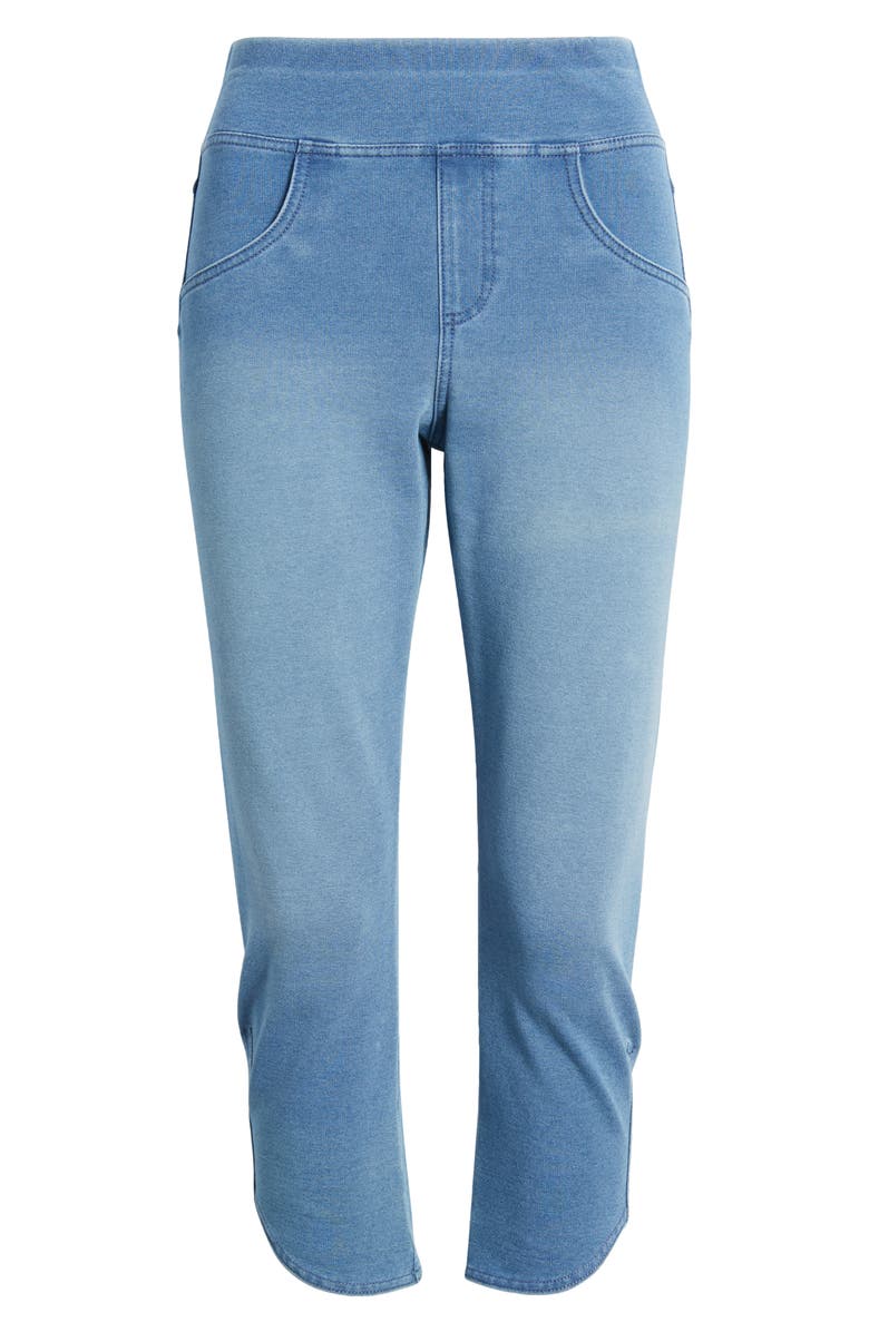 Hue Game Changing Crop Leggings, Alternate, color, Classic Light Wash