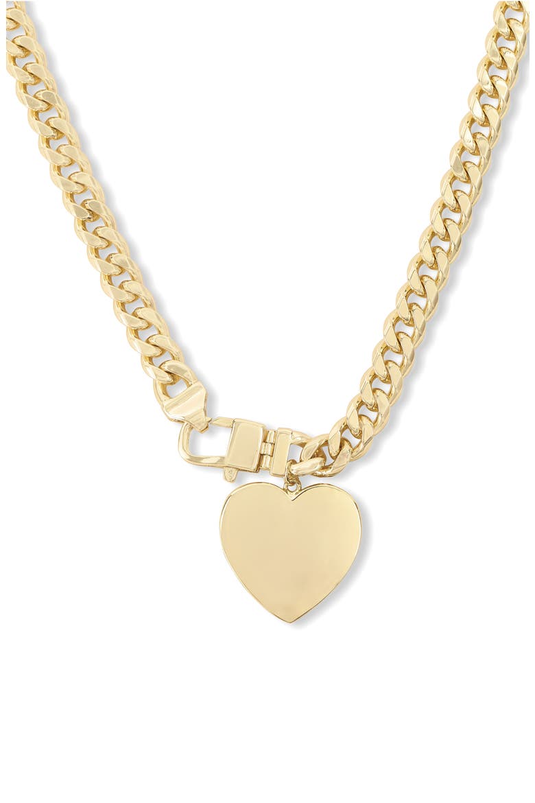 Julian XL Heart Pendant Necklace, Main, color, GOLD