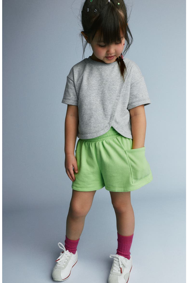 Kids' Swing Cotton Blend Shorts, Alternate, color, LIME TIME
