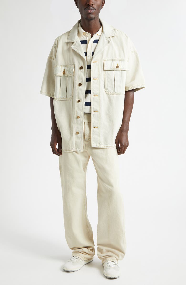 Balmain Relaxed Fit Jeans, Alternate, color, Beige