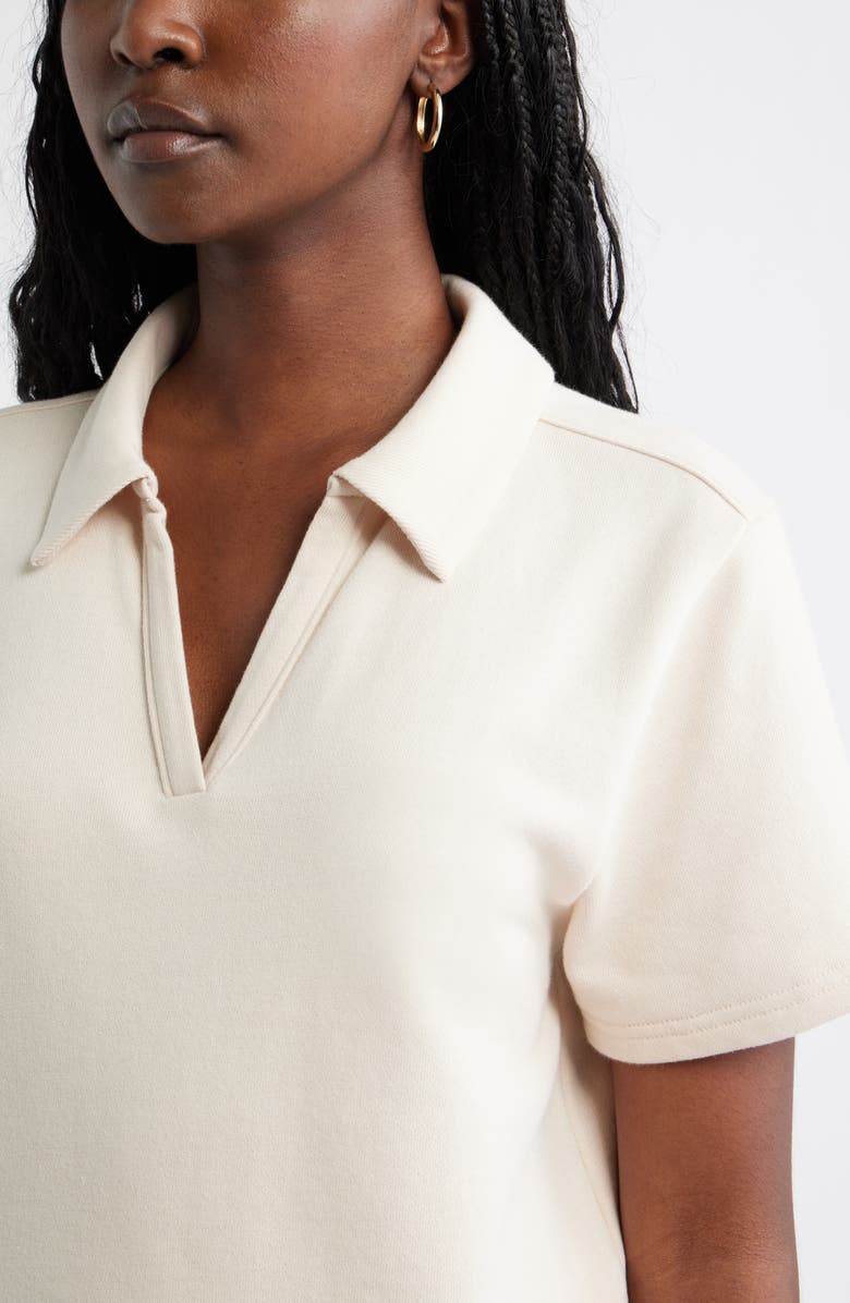 Caslon<sup>®</sup> French Terry Polo, Alternate, color, Beige Shell