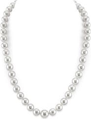 The Pearl Source 8-10mm White South Sea Pearl Necklace - AAA Quality