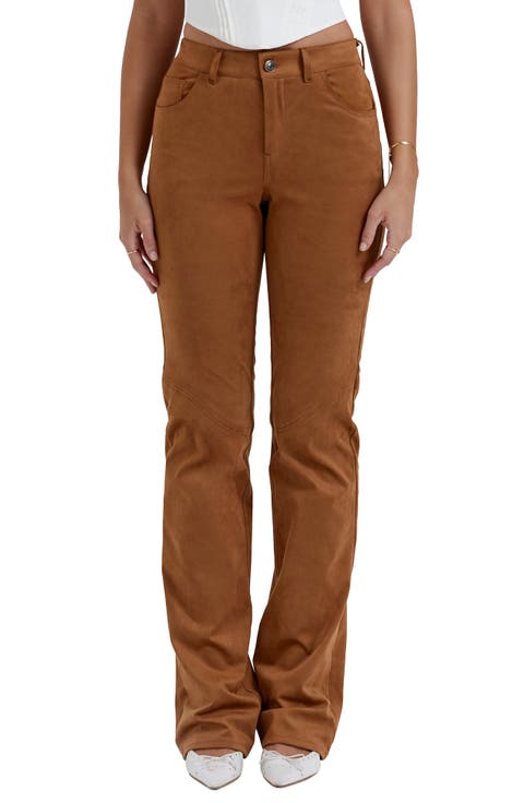 Apollo Faux Suede Five-Pocket Pants