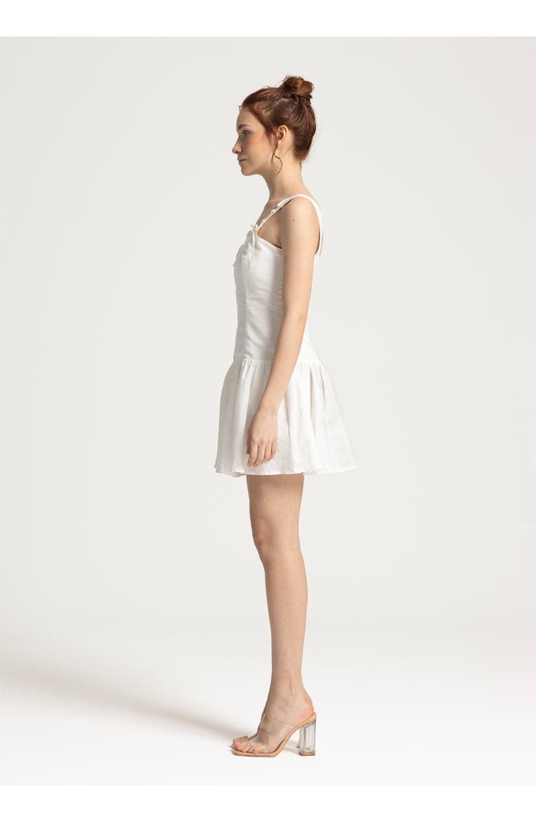 Monlicia Milena Mini Linen Dress, Alternate, color, White