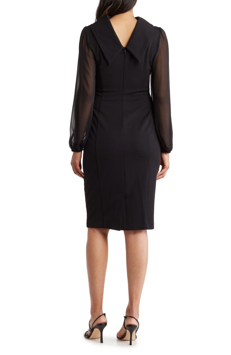 Connected Apparel Long Sleeve Chiffon Dress, Alternate, color, 