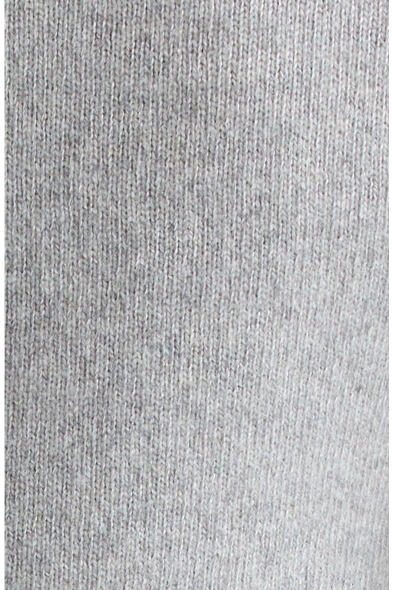 Lace Trim Short Sleeve Recycled Cashmere & Cotton Baby Tee, Alternate, color, GREY LACE