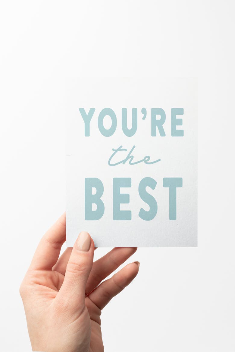 Blue You re the Best Boxed Set of 8 Cards, Alternate, color, Bold Blue