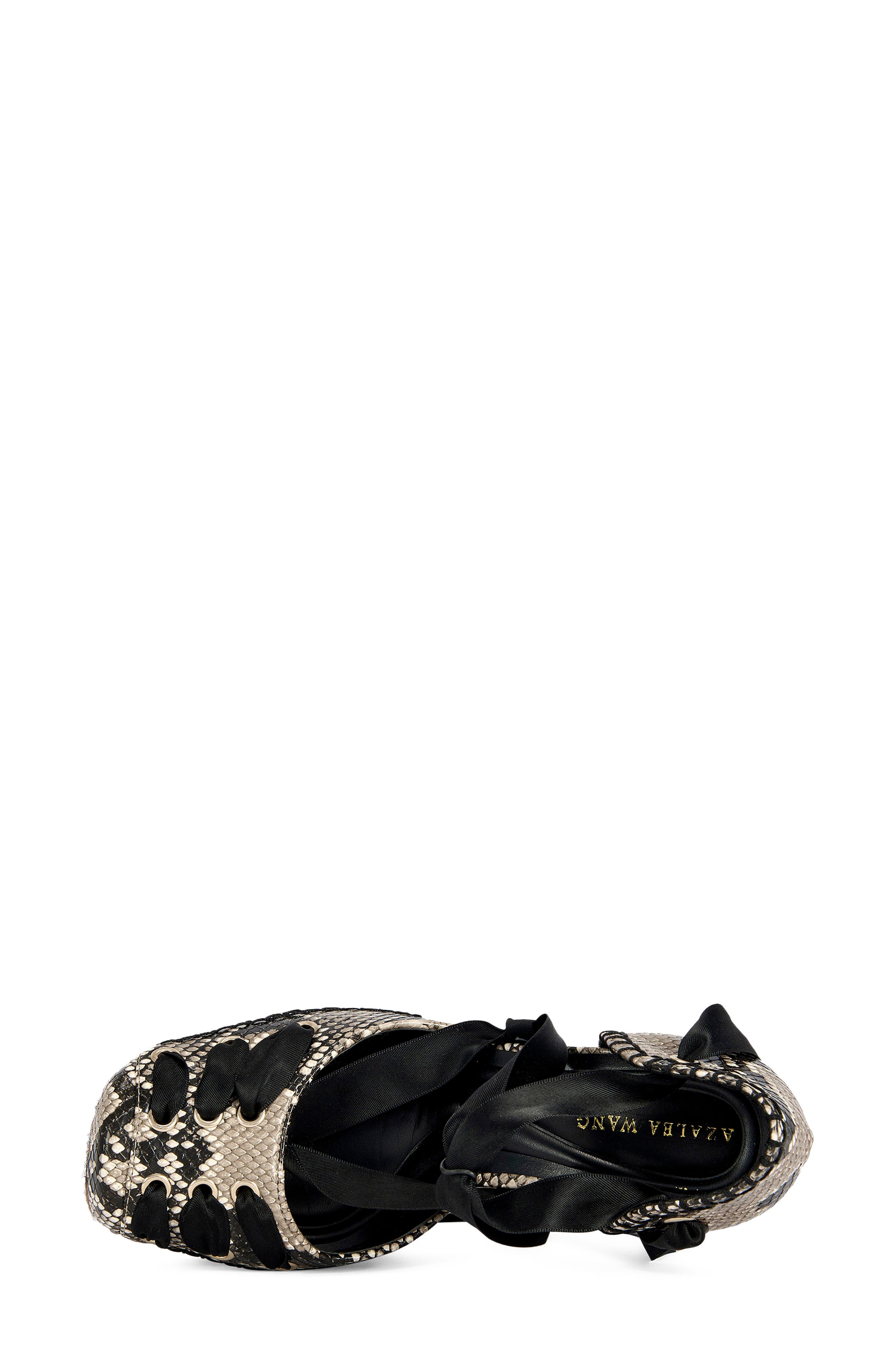 AZALEA WANG Fonetyn Ankle Tie Platform Pump, Alternate, color, Brown Multi