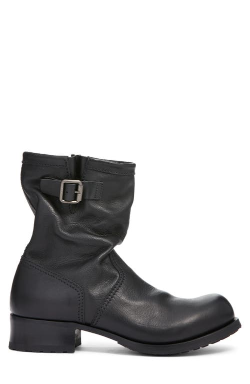 Prada Leather Mid-calf Boots In Black