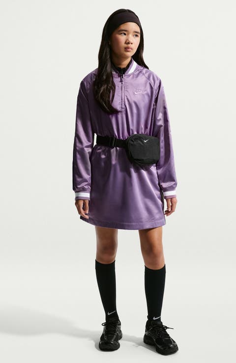 Kids' Sportswear Satin Long Sleeve Dress