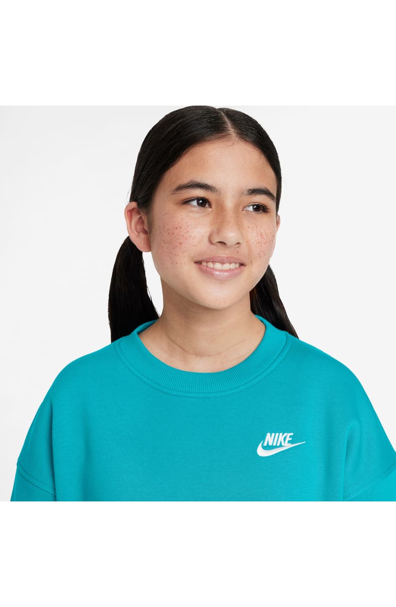 Nike Kids' Sportswear Club Fleece Sweatshirt, Alternate, color, Dusty Cactus/ White