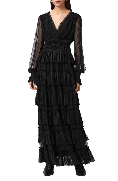 Xantara Long Sleeve Tiered Dress