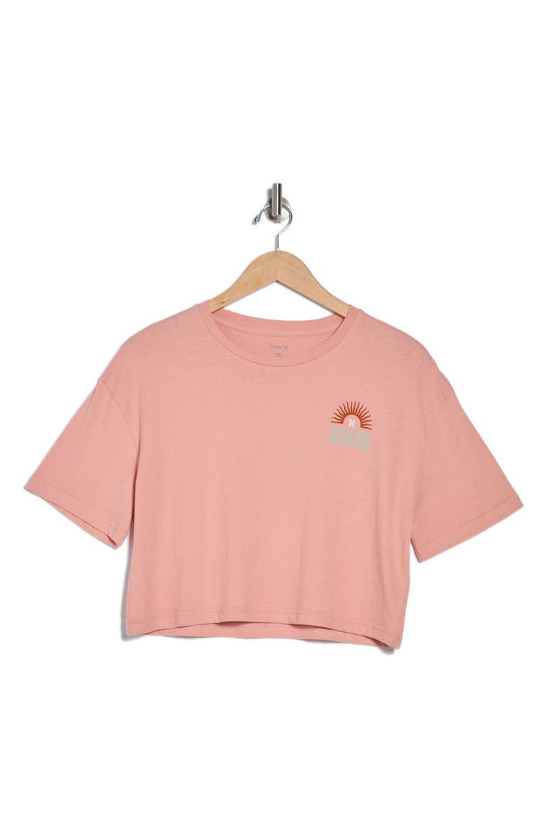 Hurley Leisure Boxy Crop Graphic T-Shirt, Alternate, color, 