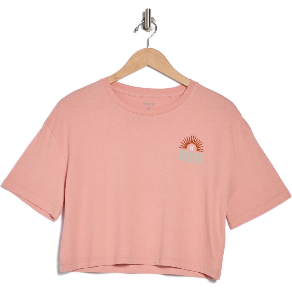 HURLEY HURLEY LEISURE BOXY CROP GRAPHIC T-SHIRT