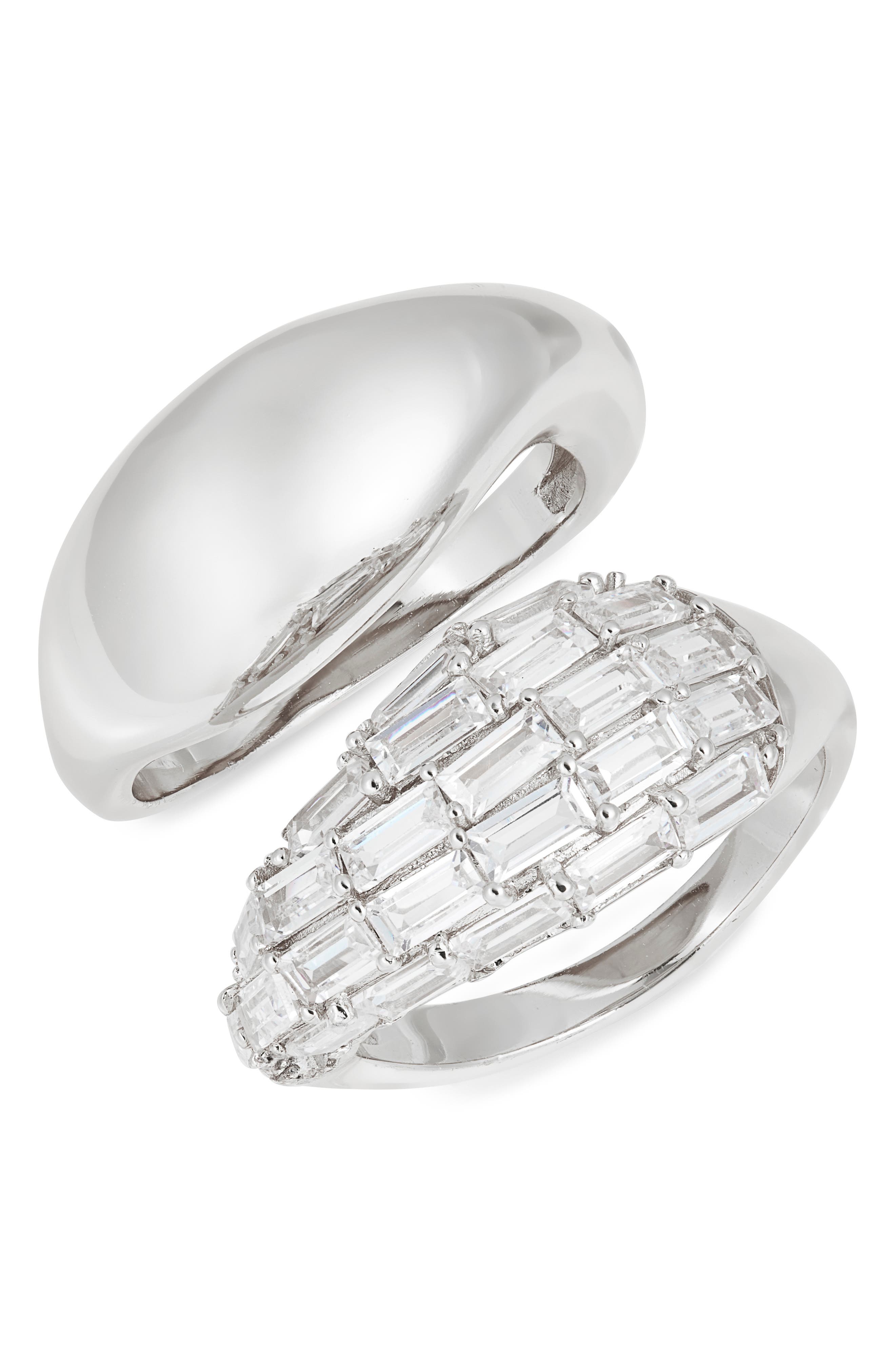 Nordstrom Set of 2 Cubic Zirconia Sculpted Rings