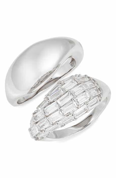 Nordstrom Set of 2 Cubic Zirconia Sculpted Rings