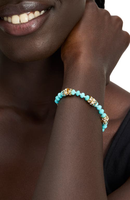 Kate Spade New York Mixed Stone Beaded Slider Bracelet In Blue