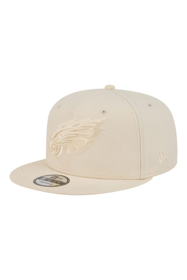 Men's New Era  Cream Philadelphia Eagles Colorpack 9FIFTY Snapback Hat, Main, color, Cream
