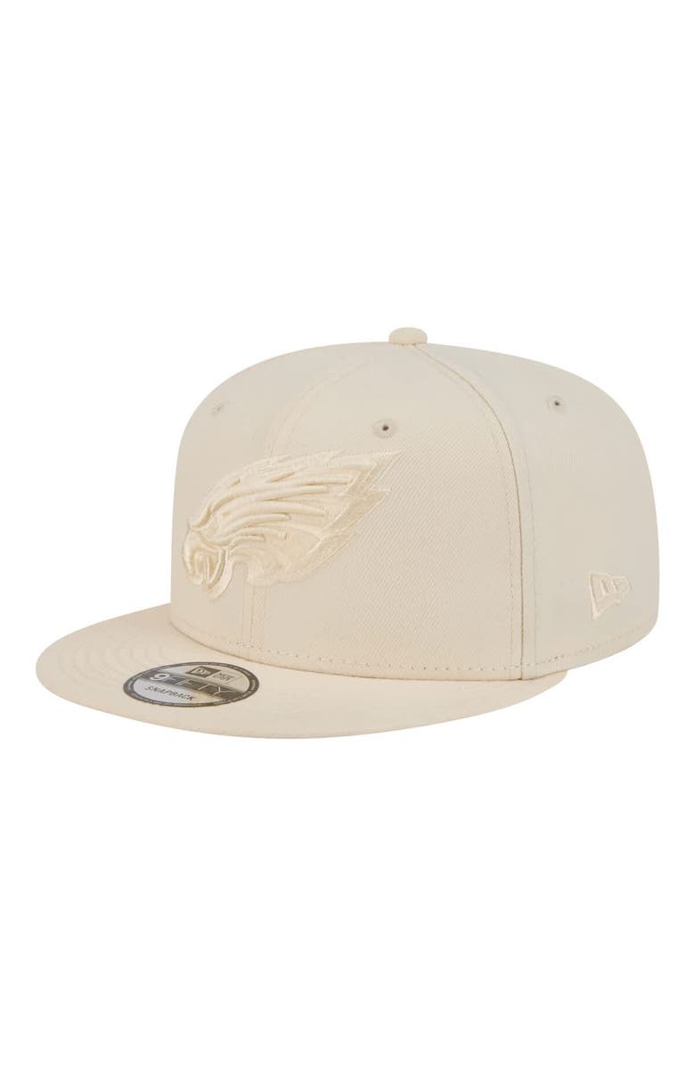 New Era Men's New Era Cream Philadelphia Eagles Colorpack 9FIFTY Snapback Hat, Main, color, Cream