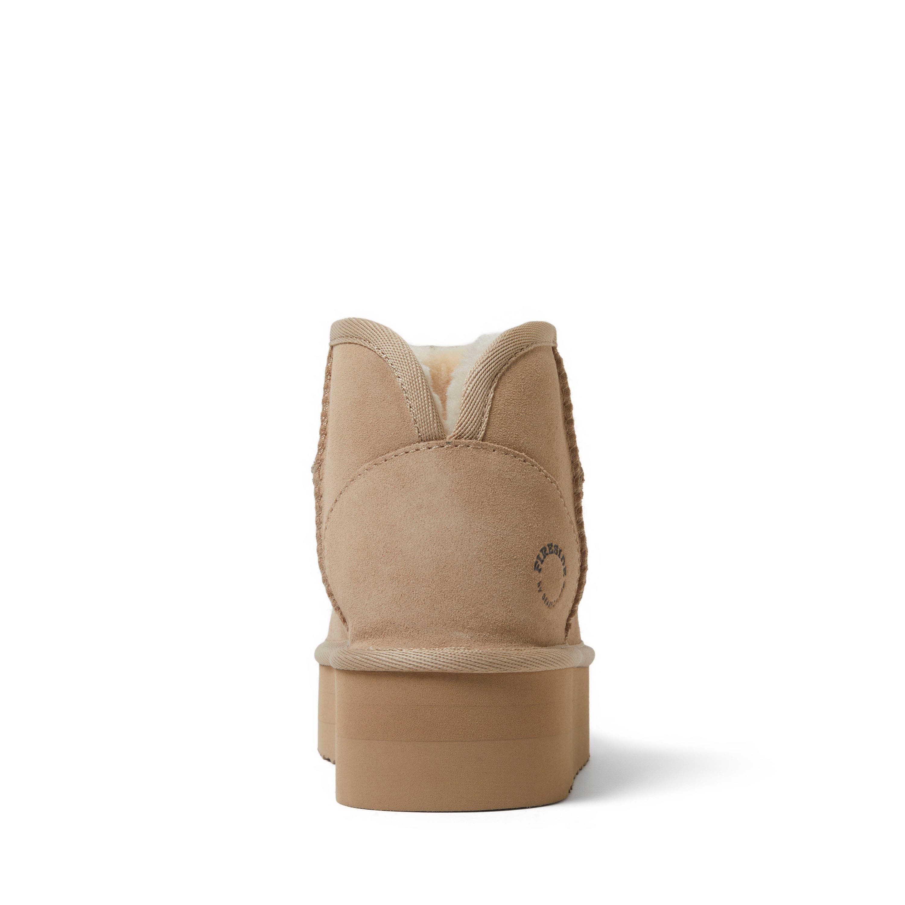 DEARFOAMS Fireside Kingston Genuine Shearling Platform Bootie, Alternate, color, Sand