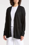 Eileen Fisher V-Neck Organic Linen & Organic Cotton Cardigan